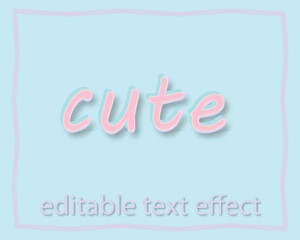 Lettering text effect 3D layered 