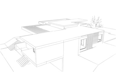 sketch of house