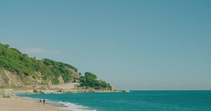 Shot from the coast on a sunny morning