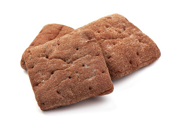 Rye bread, isolated on white background.