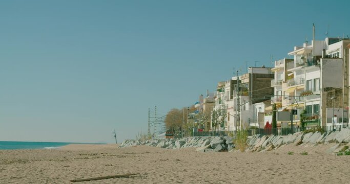 Shot from the coast on a sunny morning