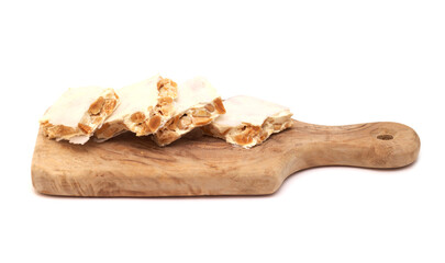Turron of Alicante, traditional Spanish Christmas confection, isolated