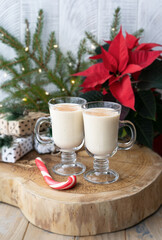 Traditional Christmas drink egg nog
