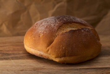 Small round potato bread, typical of Canary Islands, bought at farmers market on Gran Canaria
