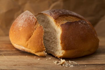 Small round potato bread, typical of Canary Islands, bought at farmers market on Gran Canaria
