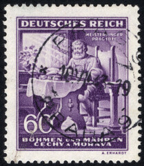 Postage stamps of the German Empire. Stamp printed in the German Empire. Stamp printed by German Empire.