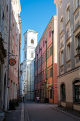 Narrow old Street in the city center of Passau, Bavaria