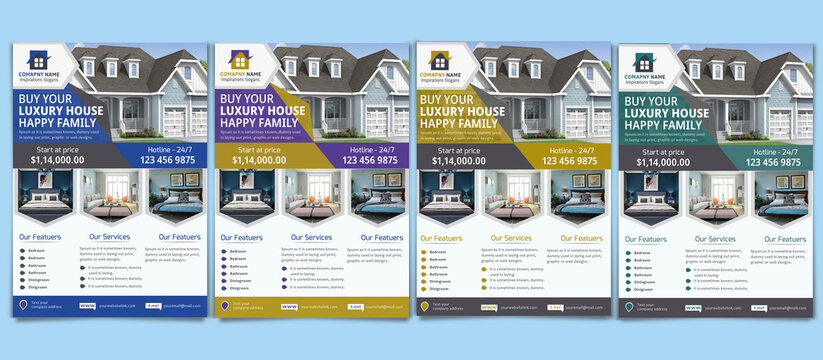 New Real estate flyers 4 colors 
0.25 bleed, 