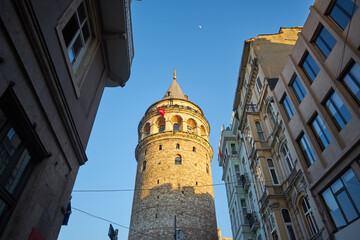 Fototapeta na wymiar Galata Tower is one of Istanbul's most visited tourist attractions.