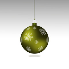 Christmas ball with snowflake,vector illustration