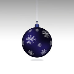 Christmas ball with snowflake,vector illustration