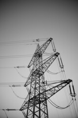 Elektrizit&auml;t Transport Leitung f&uuml;r Hochspannung oder h&ouml;chste Spannung aus Gitter Mast Konstruktion