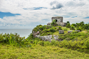 Tulum Archaeological Zone ancient ruins near Cancun, Mexico