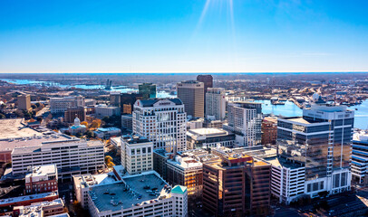 aerial view of norfolk 