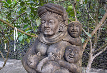 Hinduistische Gottheit, Statue auf der Insel Bali, Indonesien