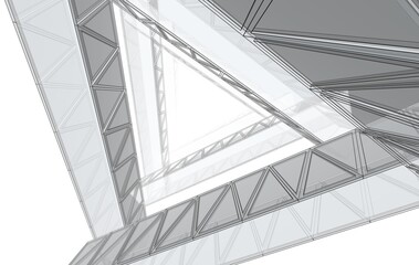 Fototapeta na wymiar abstract architecture background digital 3d illustration