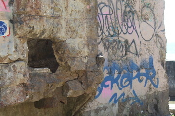 graffiti on ruins