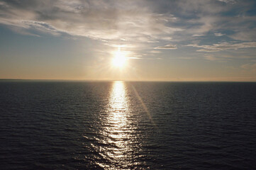 Obraz premium Sunset in the Baltic Sea. Seascape