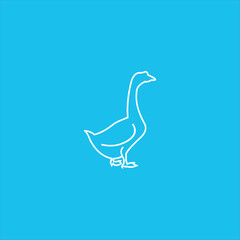 duck logo vector template line art