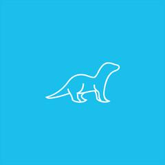 beaver logo vector template line art