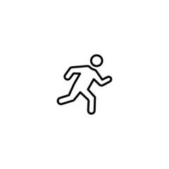 Run icon, run sign vector