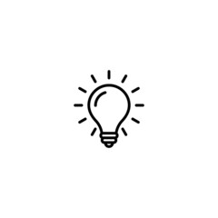 Fototapeta na wymiar Light bulb icon, Light bulb sign vector