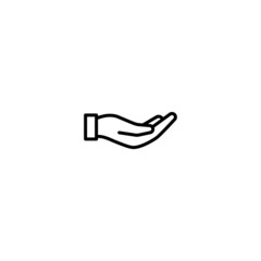 Hand icon, hand sign vector 