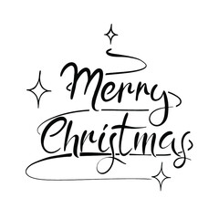 lettering illustration marry christmas