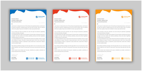 Corporate modern minimal Business letterhead design template