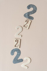 the number two (2) repeated in various fonts