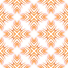 Tropical seamless pattern. Orange alive boho