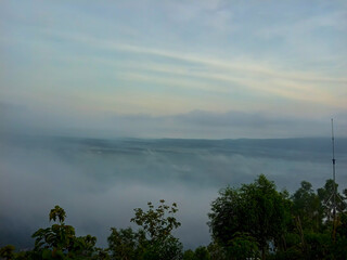 Obraz na płótnie Canvas fog over the mountain