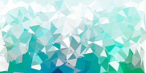 Light green vector triangle mosaic design.