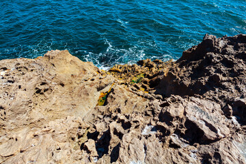 Geologic  Rocky Coasts . Natural rocks of Atlantic Ocean 