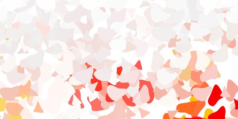 Light red vector background with random forms.