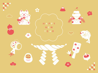Clip art of Japanese New Year's card
