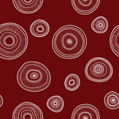 abstract doodle circles design - seamless vector repeat pattern, use it for wrappings, fabric, packaging and other print and design projects