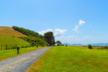 Fototapeta na wymiar Landscape Scenery of Duder Regional Park, Auckland New Zealand; Panoramic View