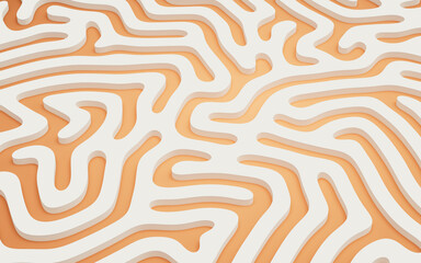 Abstract lines and curve lines, 3d rendering.