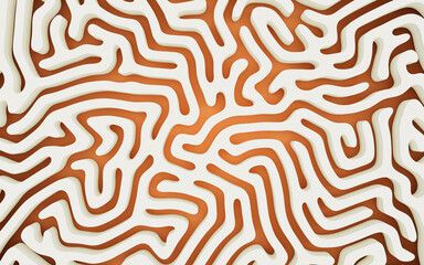 Abstract lines and curve lines, 3d rendering.