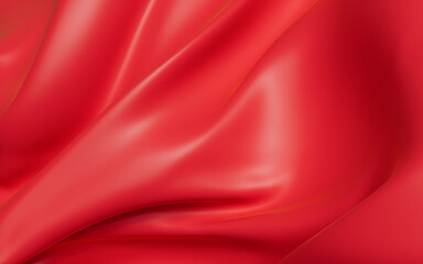 Naklejka na ściany i meble Red flying clothes, 3d rendering.