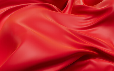 Fototapeta na wymiar Red flying clothes, 3d rendering.