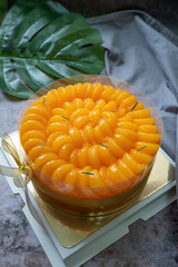 Orange Cake decorated with orange 