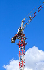 Naklejka premium Construction tower crane