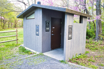 Public toilet in an outdoor area