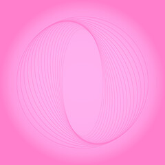 Pink rotated round shape. Trendy design element for frame, round technology logo, sign, symbol, web pages, prints, posters, template, pattern and abstract background