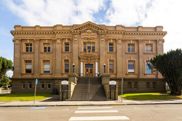 Historical Clatsop County Courthouse exterior in Astoria, Oregon
