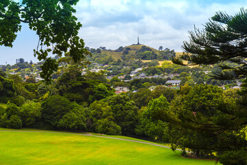 Fototapeta na wymiar Landscape Scenery of Monte Cecilia Park Hillsborough, Auckland New Zealand