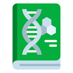 biology book flat icon