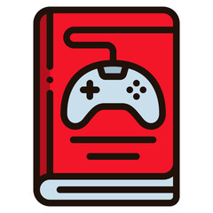 game book blue line icon